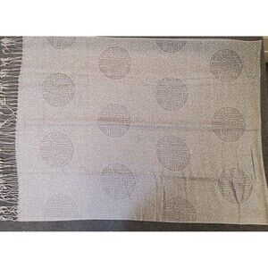 Pashima Scarf Shawl Gray Two Tone, 70% Pashima 30% Silk with Twist Fringe